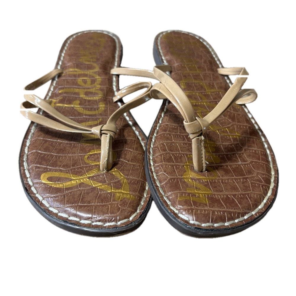 Sam Edelman Brown and Tan Paton Sandals size 7.5 - Picture 1 of 5